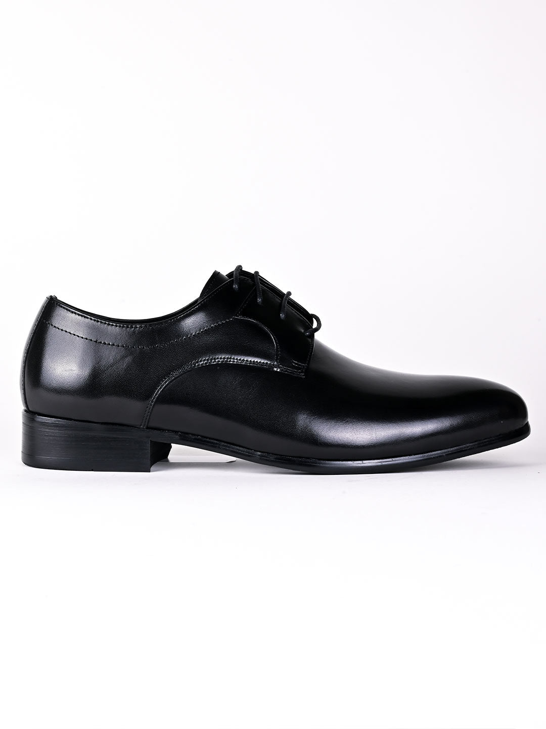 Men, Men Footwear, Black Derby Formal Shoes