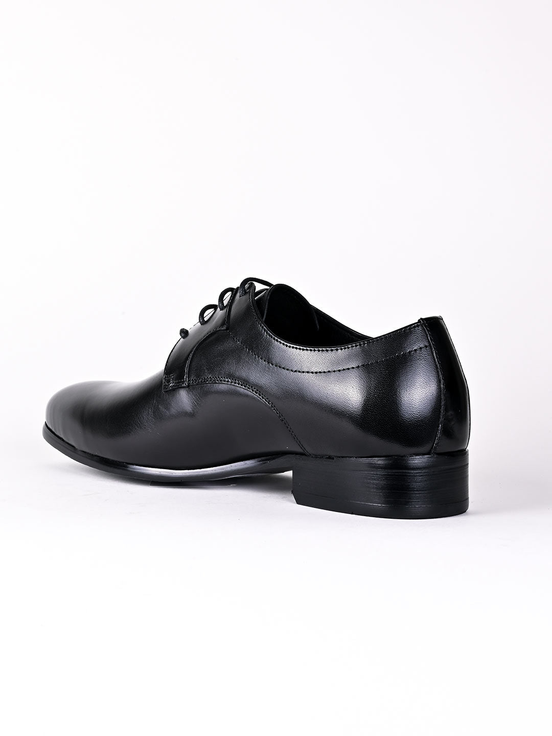 Men, Men Footwear, Black Derby Formal Shoes