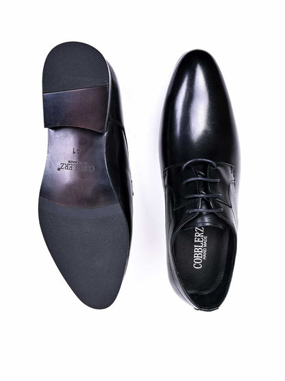 Men, Men Footwear, Black Derby Formal Shoes