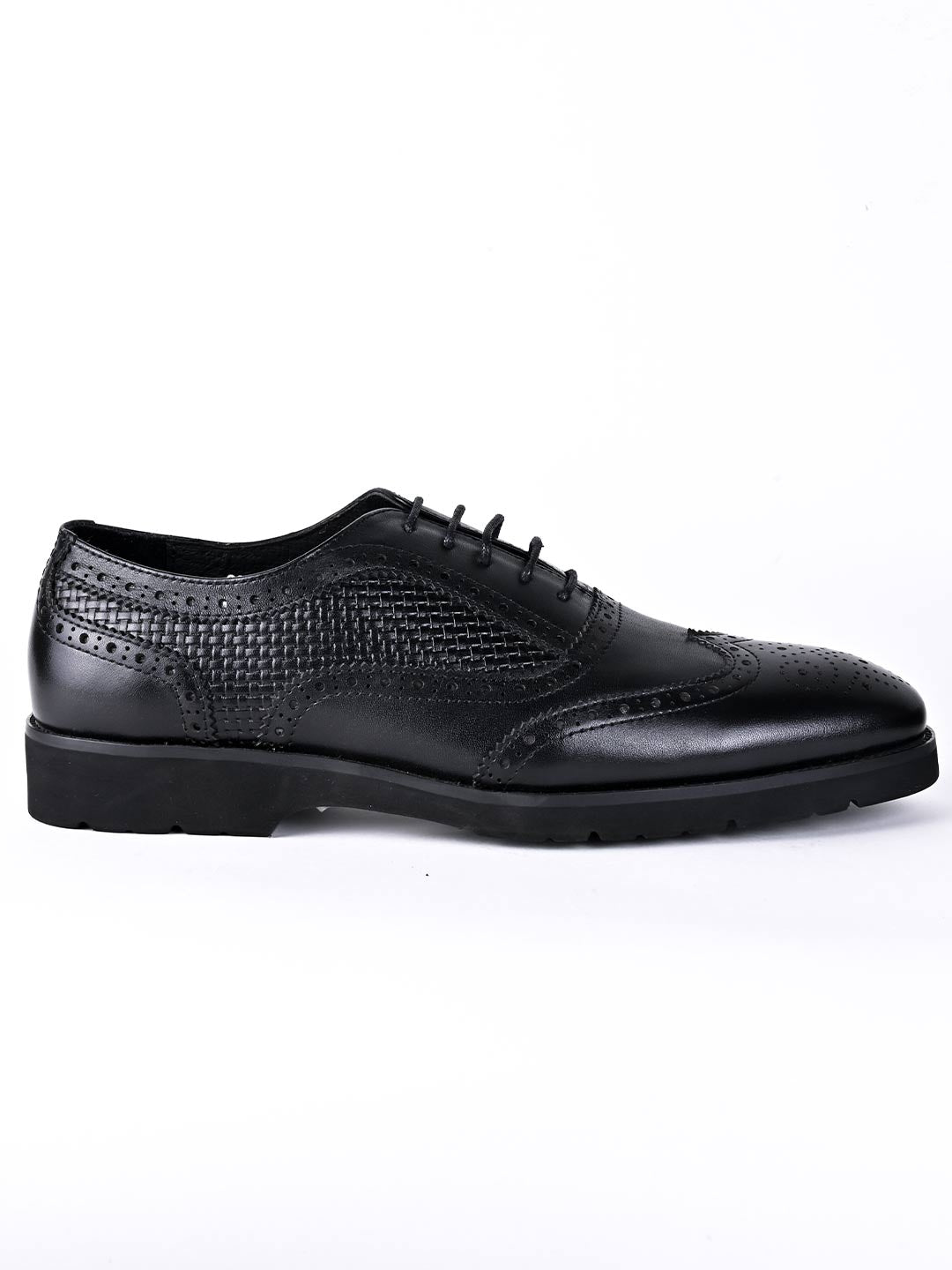 Men, Men Footwear, Black Brogues-Oxford Shoes