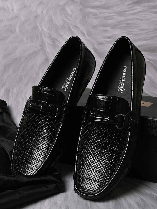 Men, Men Footwear, Black Driving Shoes