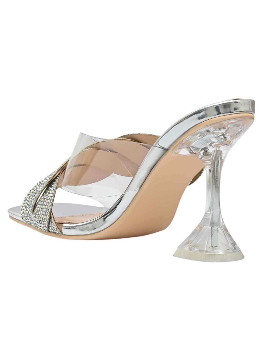 Footwear, Women Footwear, Silver Sandals