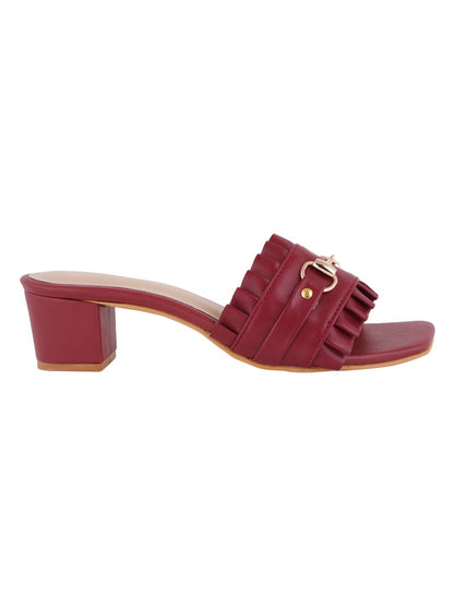 Footwear, Women Footwear, Maroon Sandals