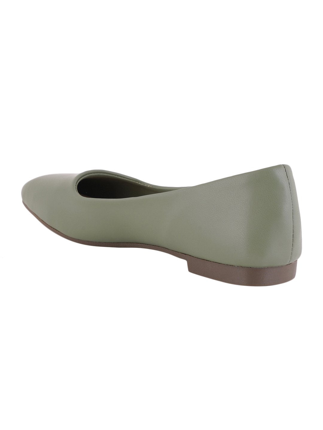 Footwear, Women Footwear, Olive Ballerinas