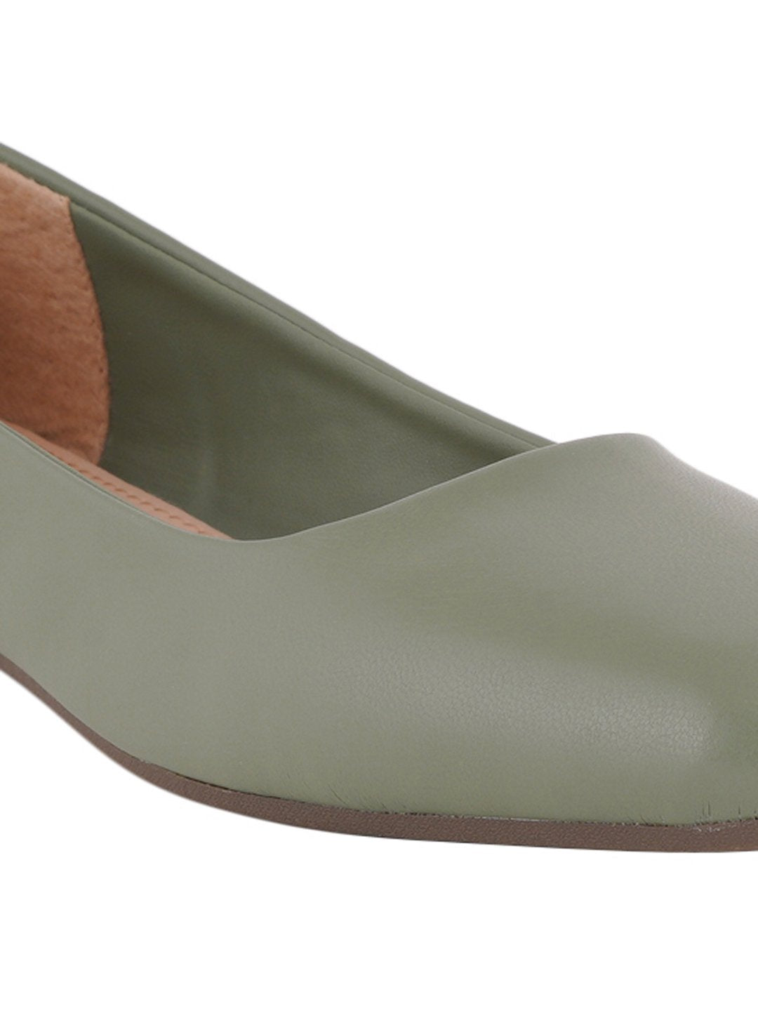 Footwear, Women Footwear, Olive Ballerinas