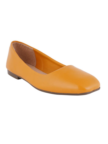 Footwear, Women Footwear, Mustard Ballerinas