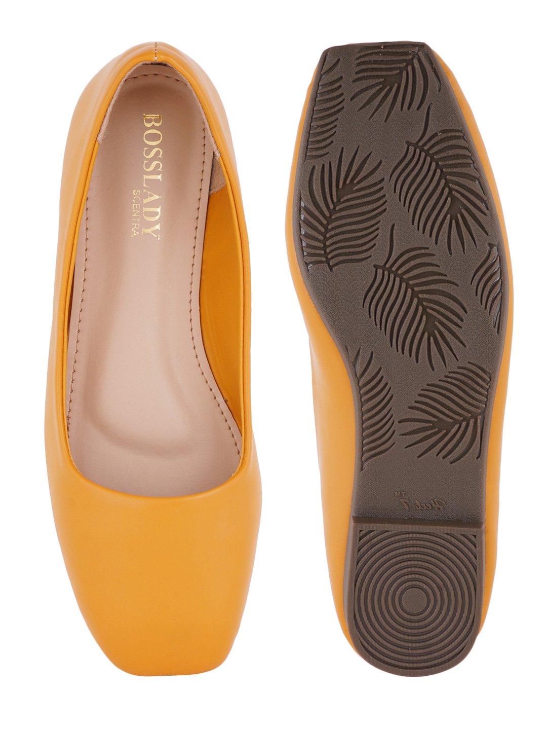 Footwear, Women Footwear, Mustard Ballerinas