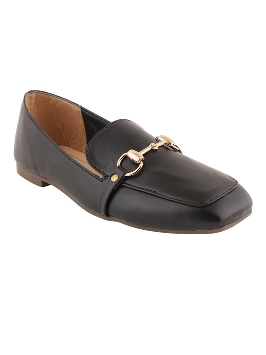 Footwear, Women Footwear, Black Loafers