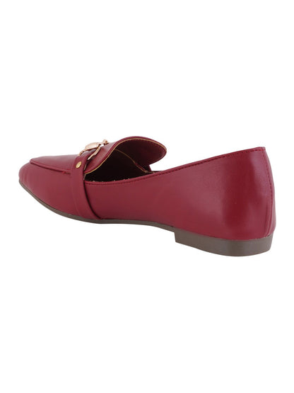 Footwear, Women Footwear, Maroon Loafers