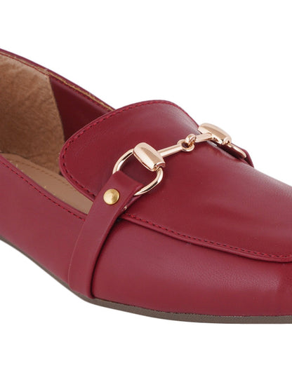 Footwear, Women Footwear, Maroon Loafers