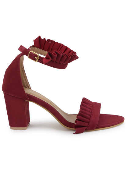 Footwear, Women Footwear, Burgundy Sandals