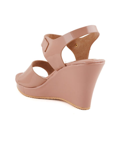 Footwear, Women Footwear, Peach Wedges