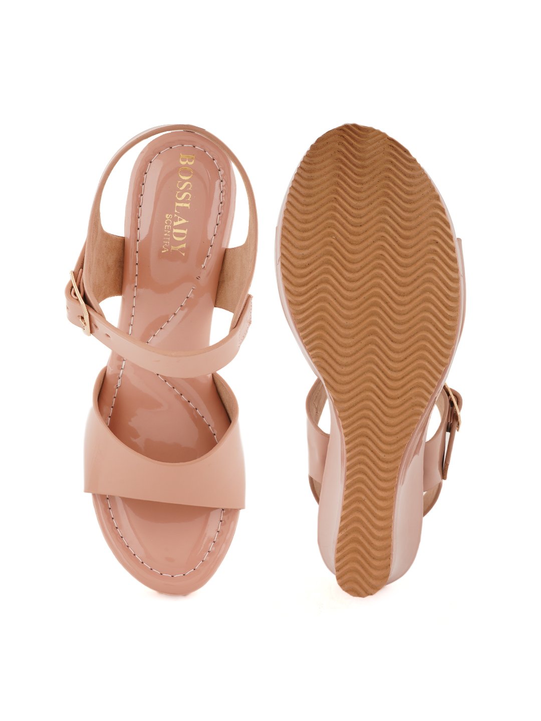 Footwear, Women Footwear, Peach Wedges