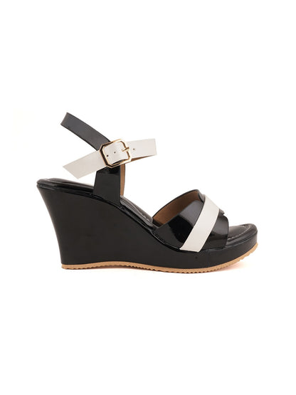 Footwear, Women Footwear, Black Wedges