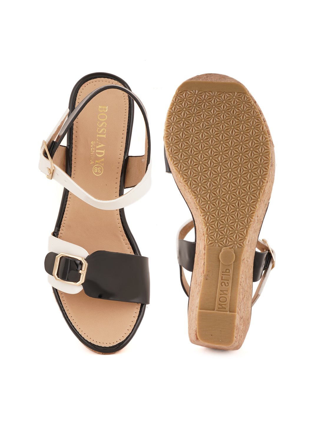 Footwear, Women Footwear, Black Wedges