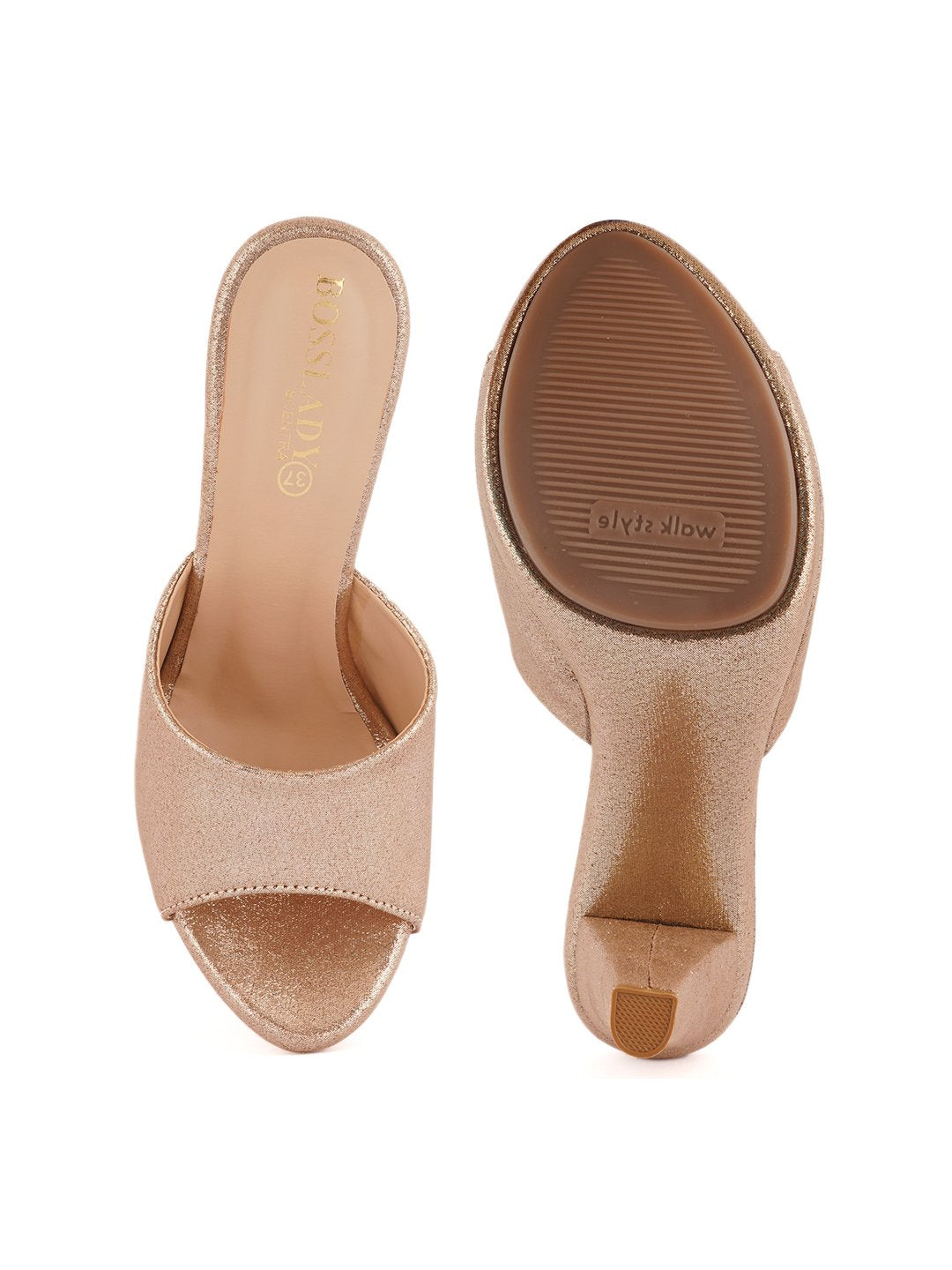 Footwear, Women Footwear, Golden Sandals