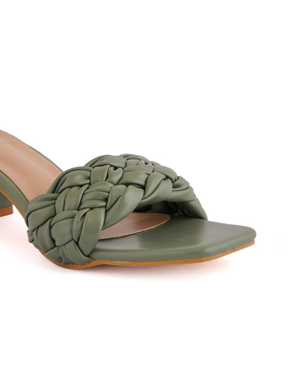 Footwear, Women Footwear, Green Sandals