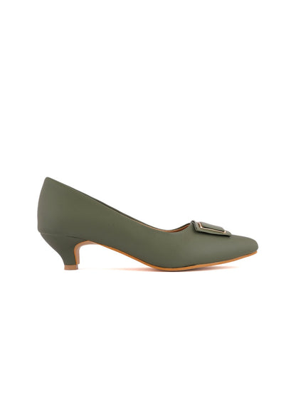 Footwear, Women Footwear, Green Pumps