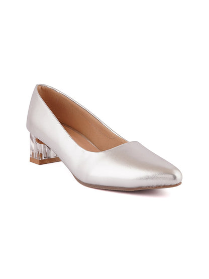 Footwear, Women Footwear, Silver Pumps