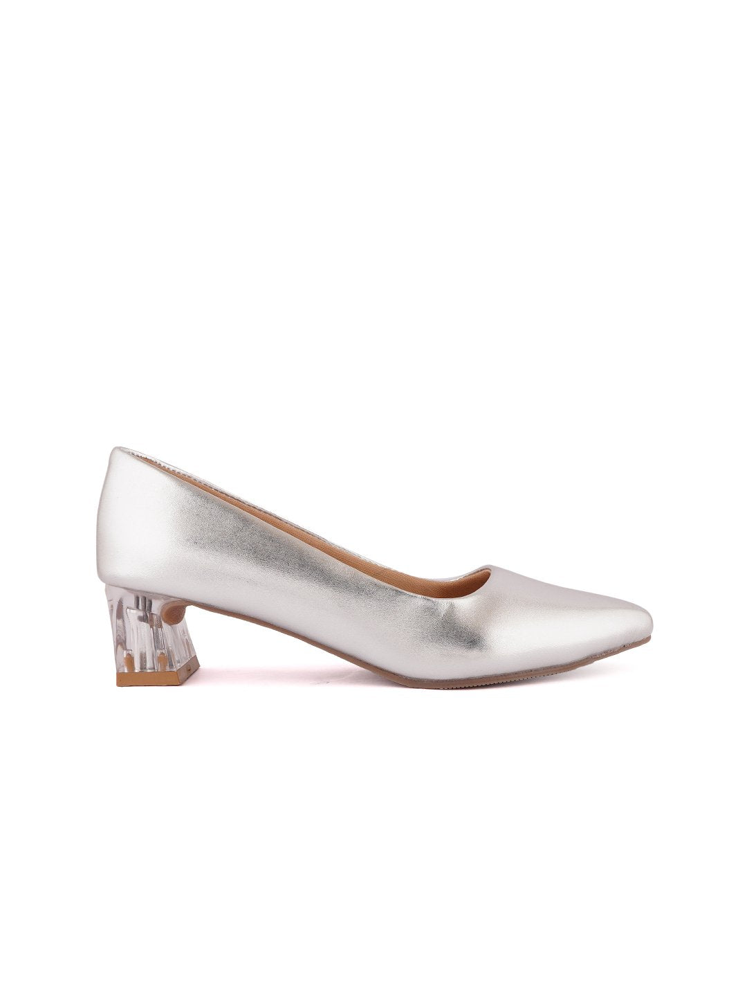 Footwear, Women Footwear, Silver Pumps