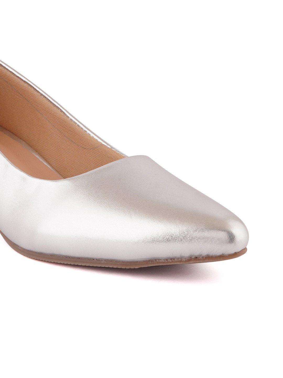 Footwear, Women Footwear, Silver Pumps