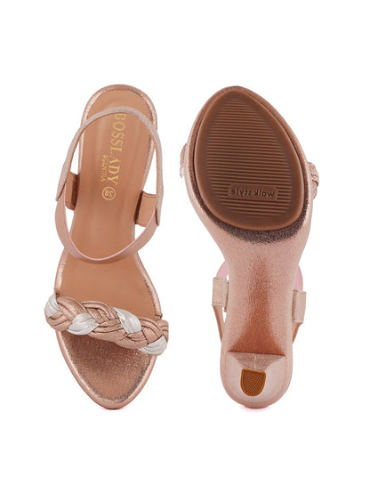 Footwear, Women Footwear, Rose Gold Sandals