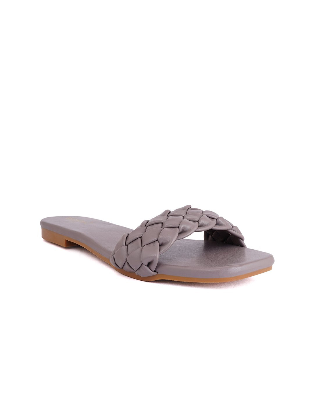 Footwear, Women Footwear, Grey Open Toe Flats