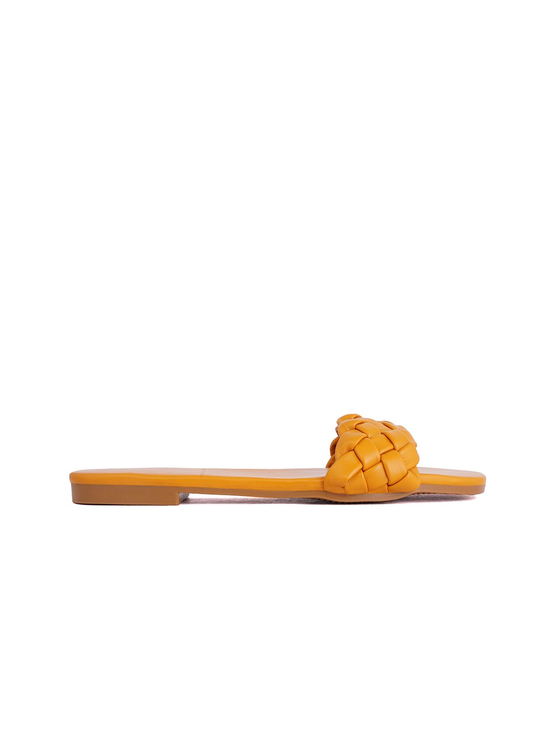 Footwear, Women Footwear, Mustard Open Toe Flats