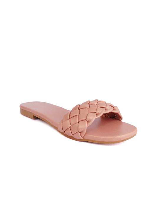 Footwear, Women Footwear, Peach Open Toe Flats