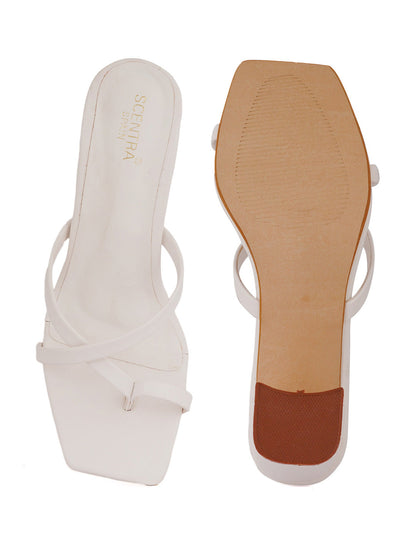 Footwear, Women Footwear, White Sandals