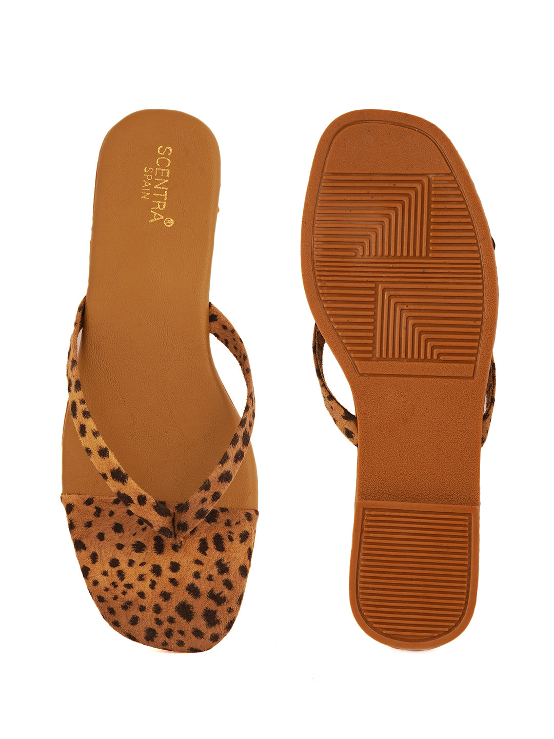 Footwear, Women Footwear, Camel T-Strap Flats