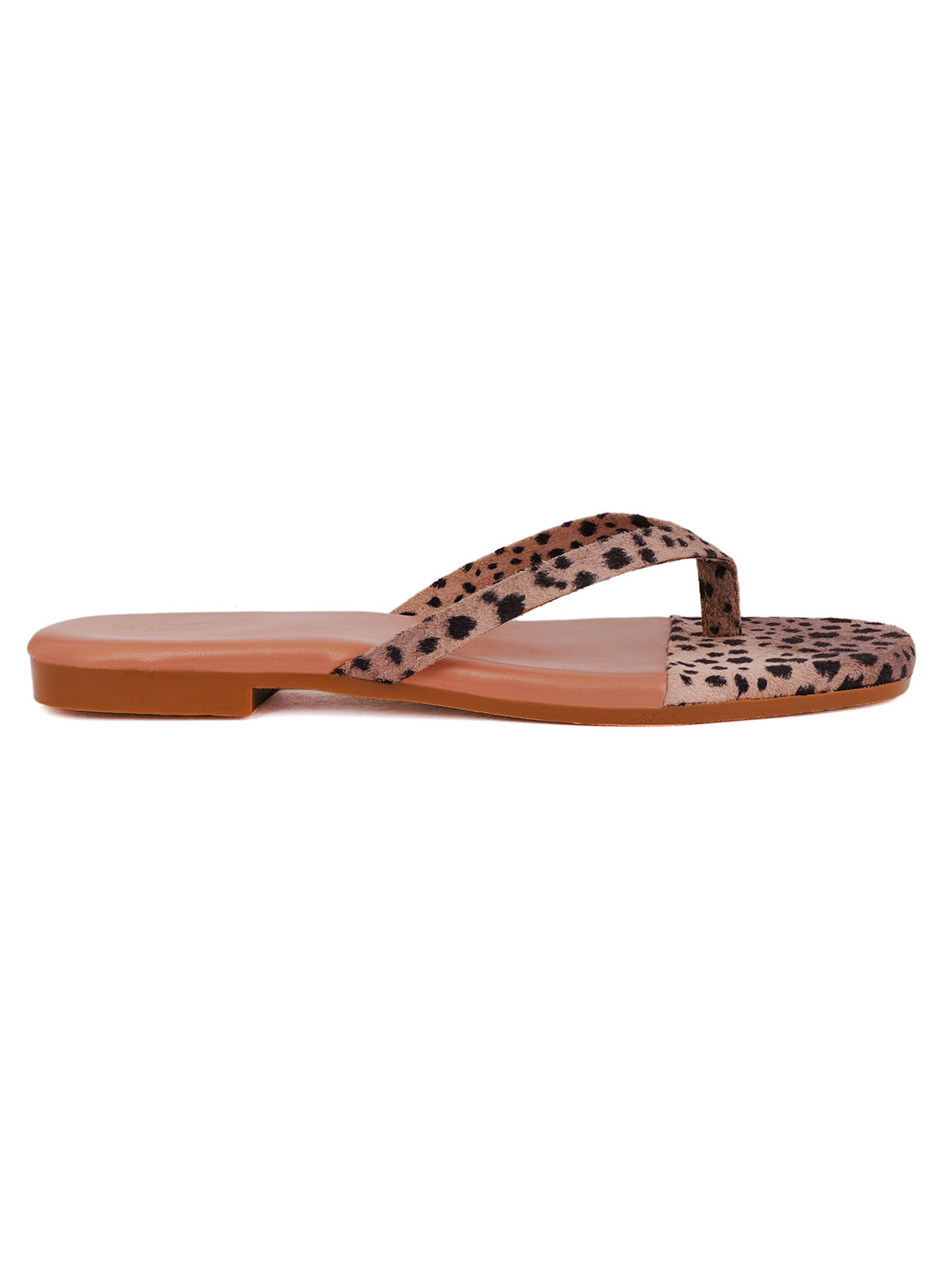 Footwear, Women Footwear, Nude T-Strap Flats