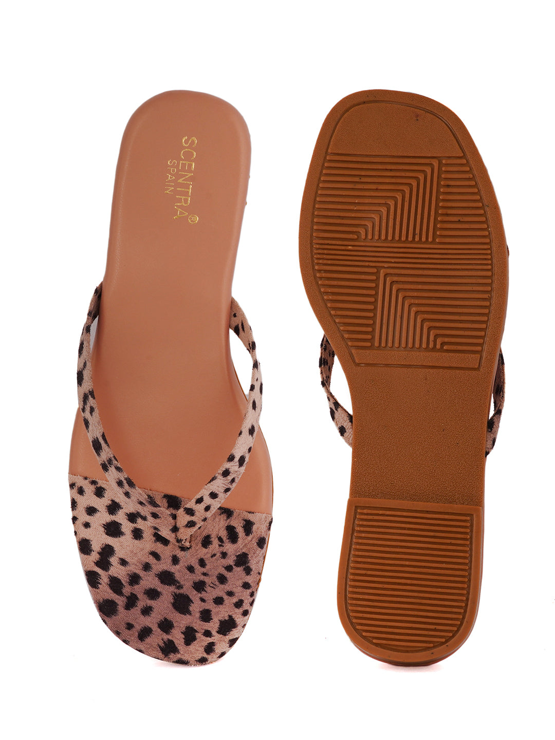 Footwear, Women Footwear, Nude T-Strap Flats