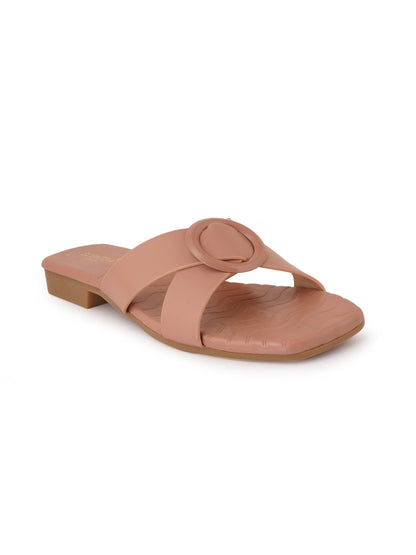 Footwear, Women Footwear, Nude Open Toe Flats