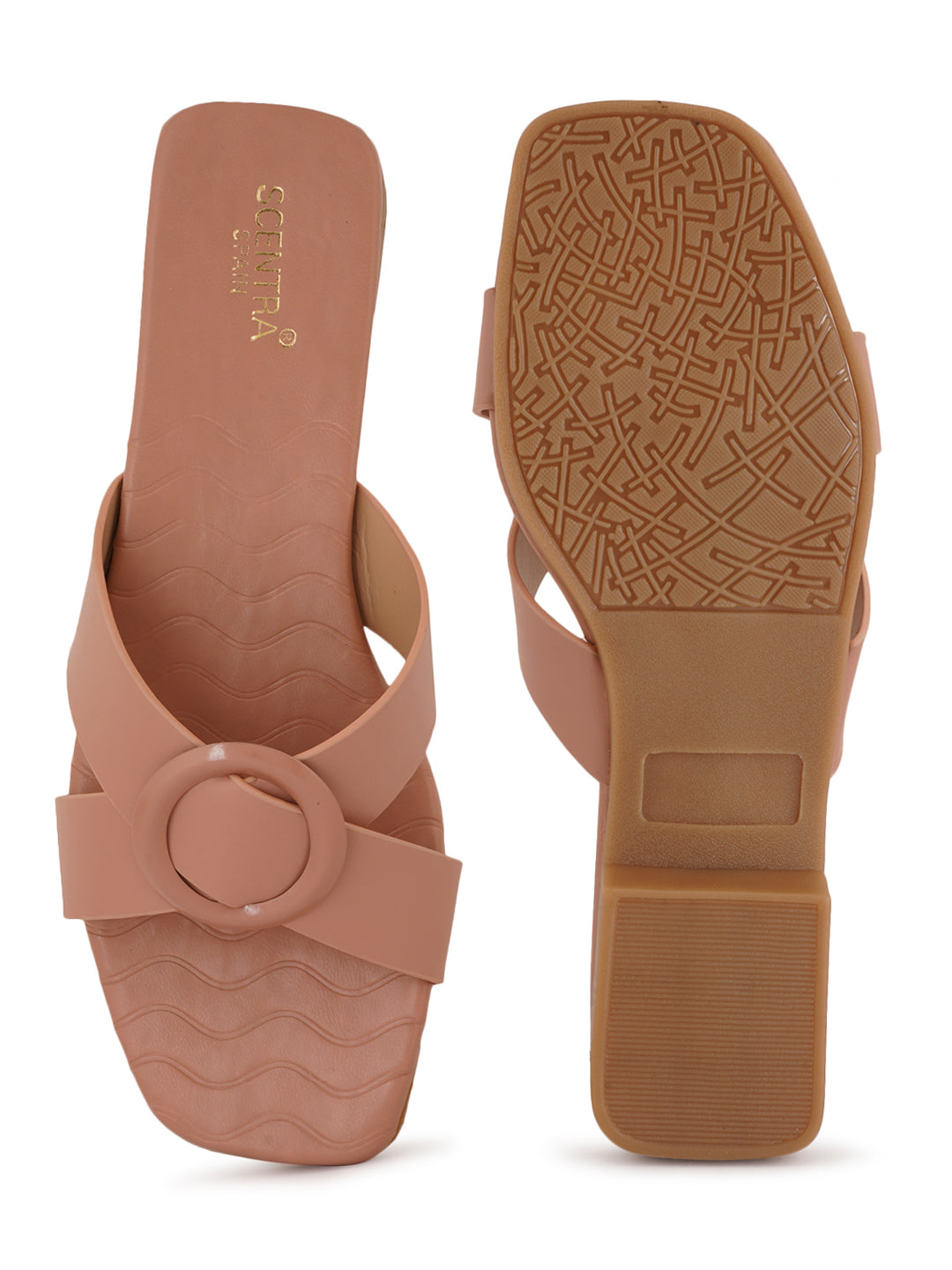 Footwear, Women Footwear, Nude Open Toe Flats