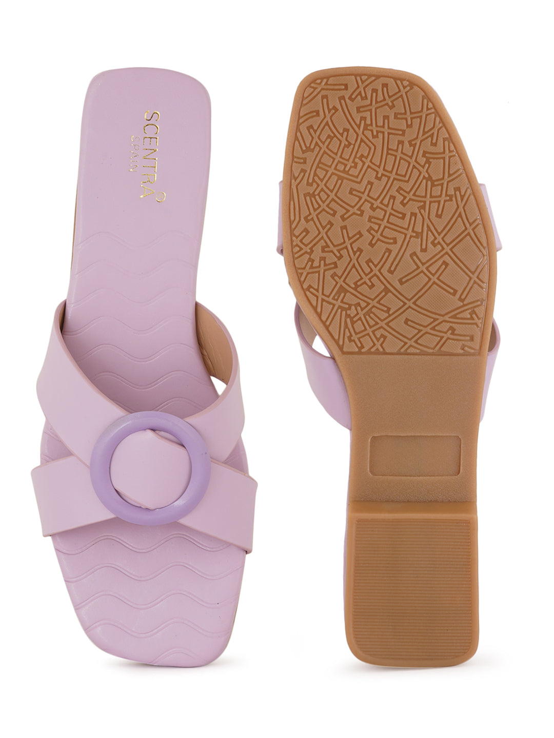 Footwear, Women Footwear, Purple Open Toe Flats