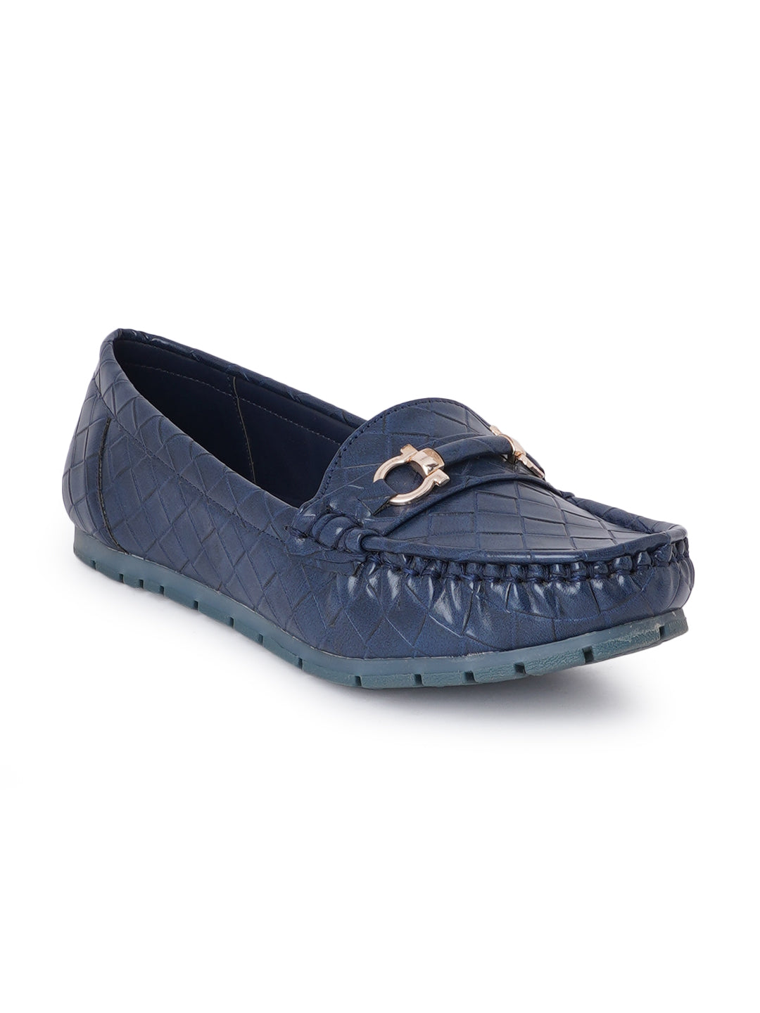 Footwear, Women Footwear, Navy Blue Loafers