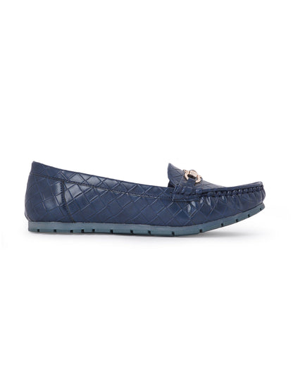 Footwear, Women Footwear, Navy Blue Loafers