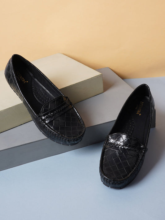 Footwear, Women Footwear, Black Loafers