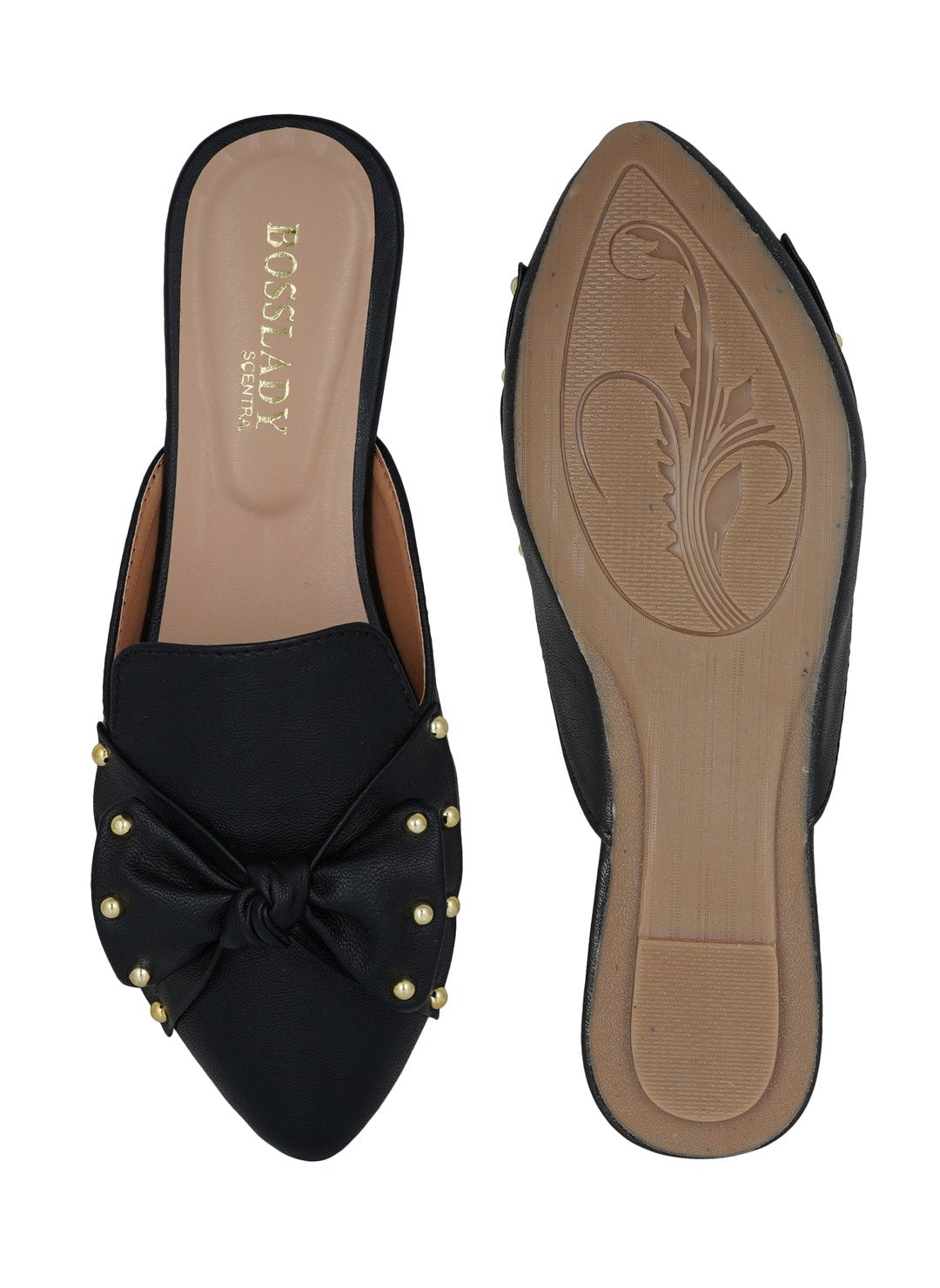 Footwear, Women Footwear, Black Mules