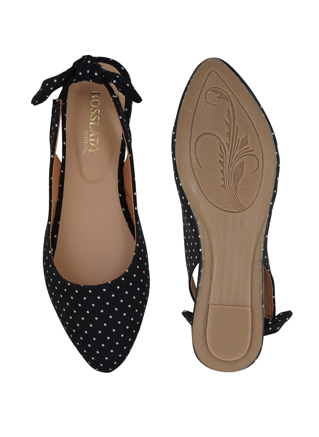 Footwear, Women Footwear, Black Ballerinas