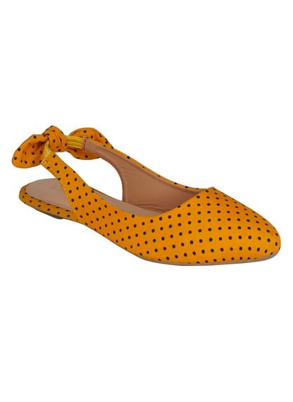 Footwear, Women Footwear, Mustard Ballerinas