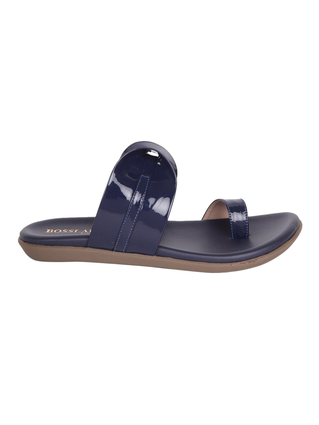 Footwear, Women Footwear, Navy Blue One Toe Flats