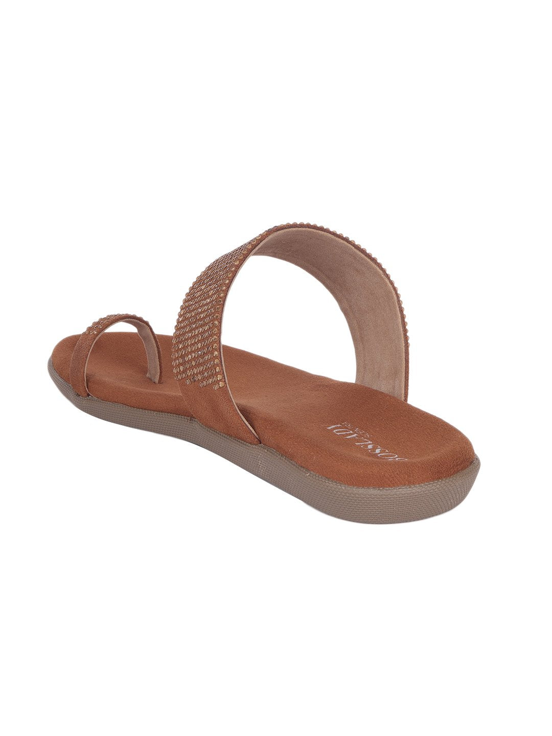 Footwear, Women Footwear, Brown One Toe Flats