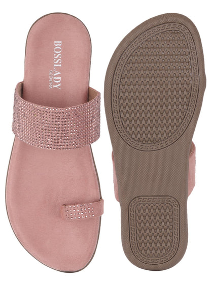 Footwear, Women Footwear, Nude One Toe Flats