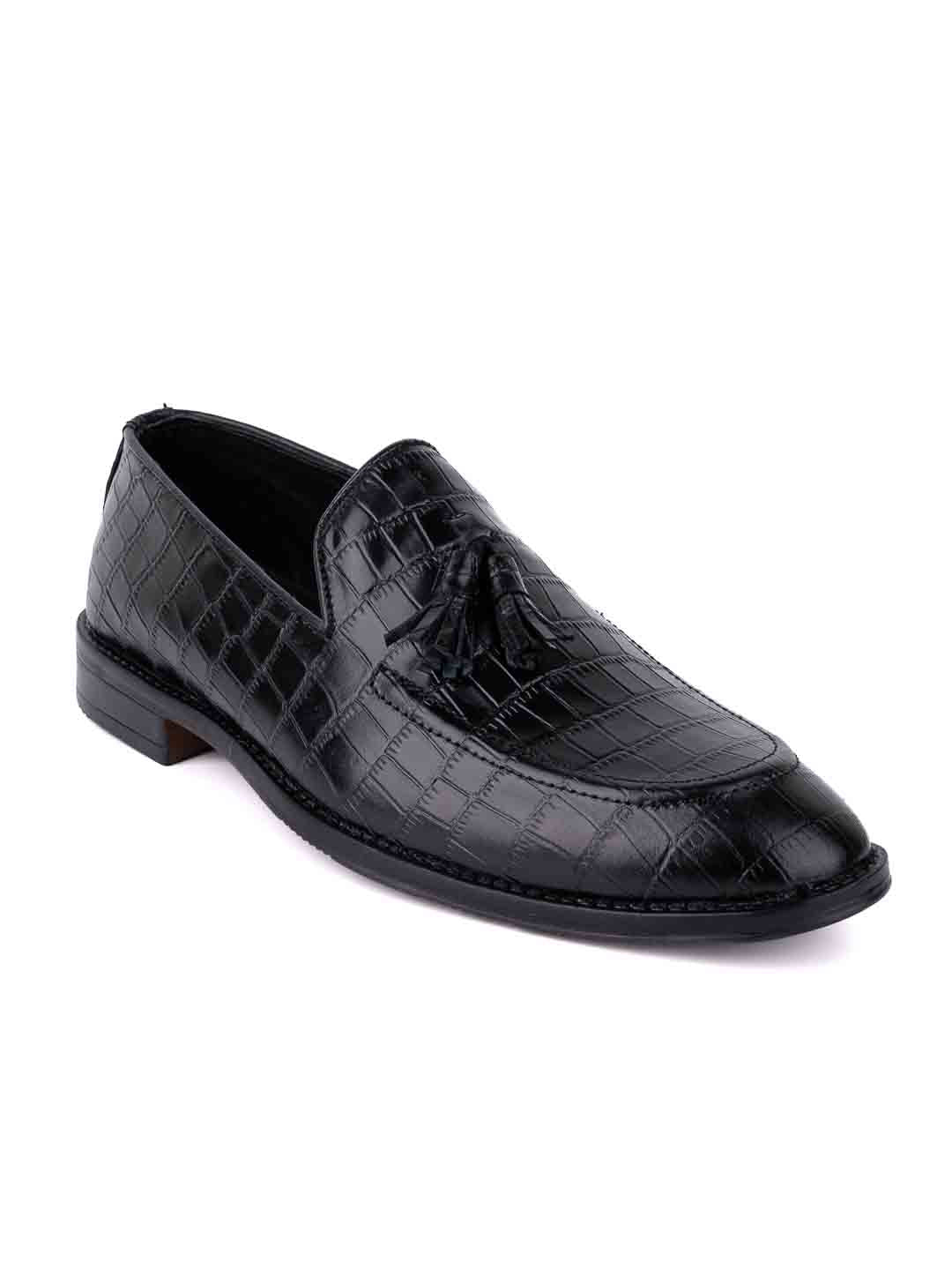  Footwear, Men Footwear, Black Formal Loafers