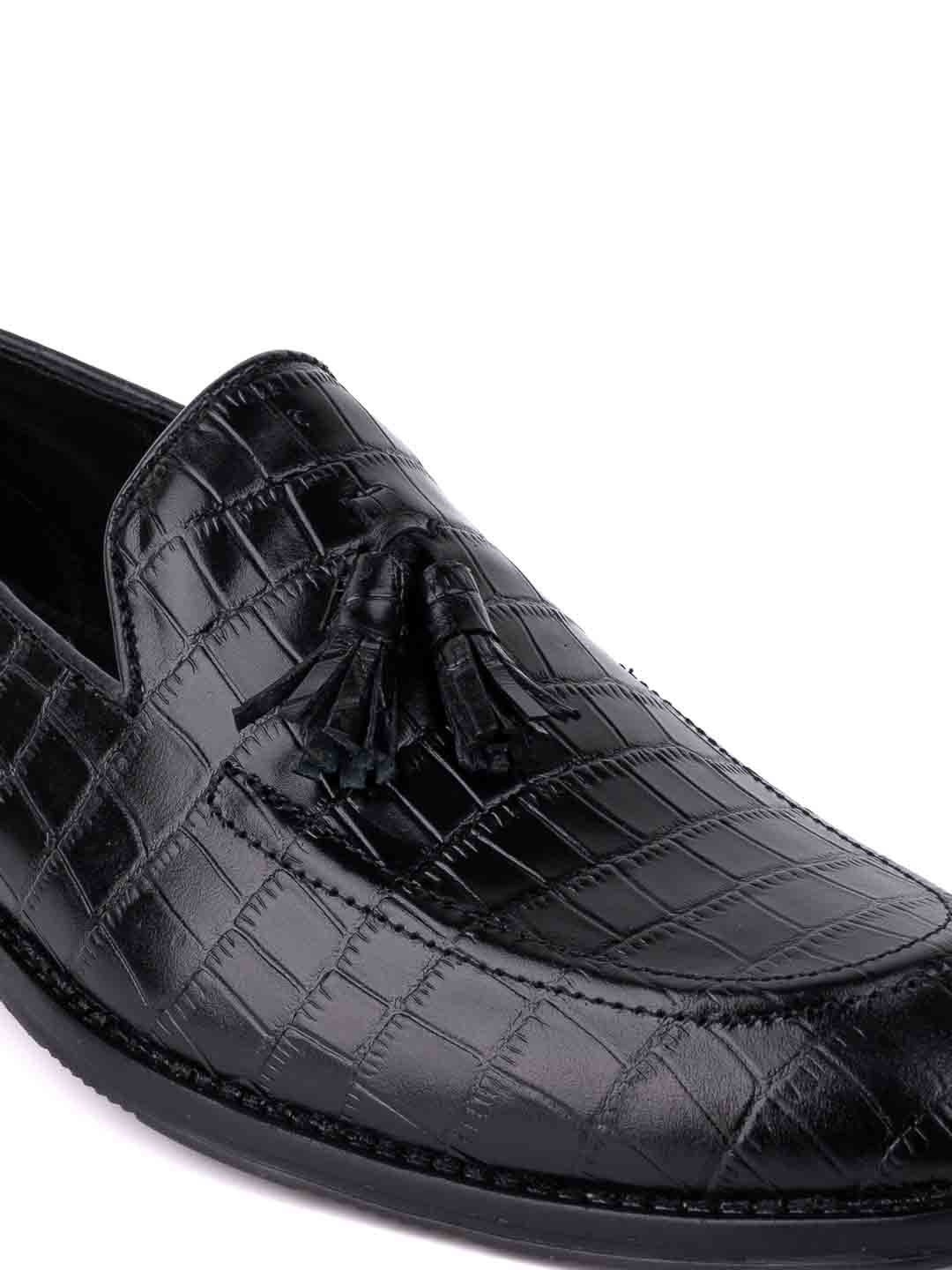  Footwear, Men Footwear, Black Formal Loafers