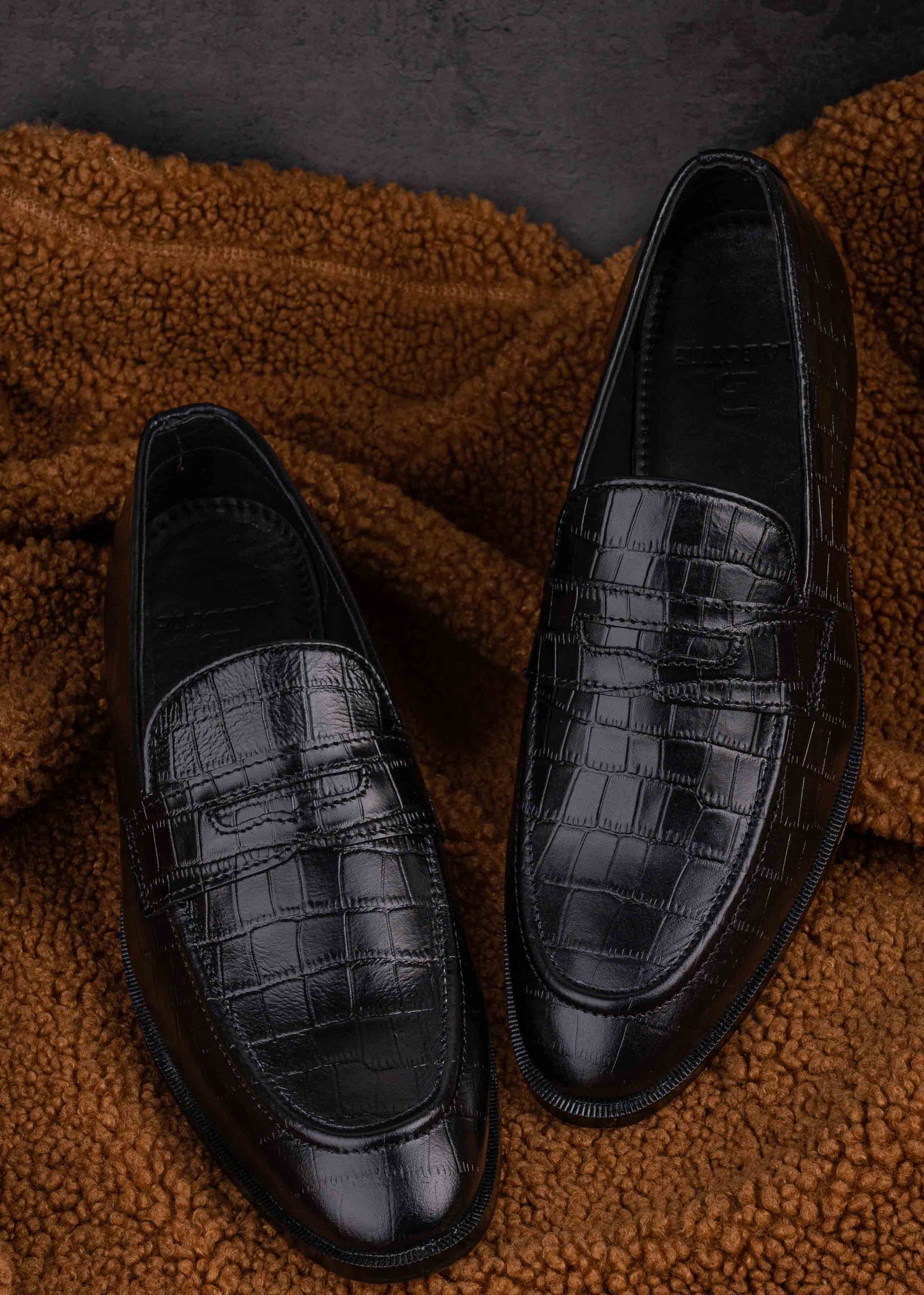  Footwear, Men Footwear, Black Formal Loafers