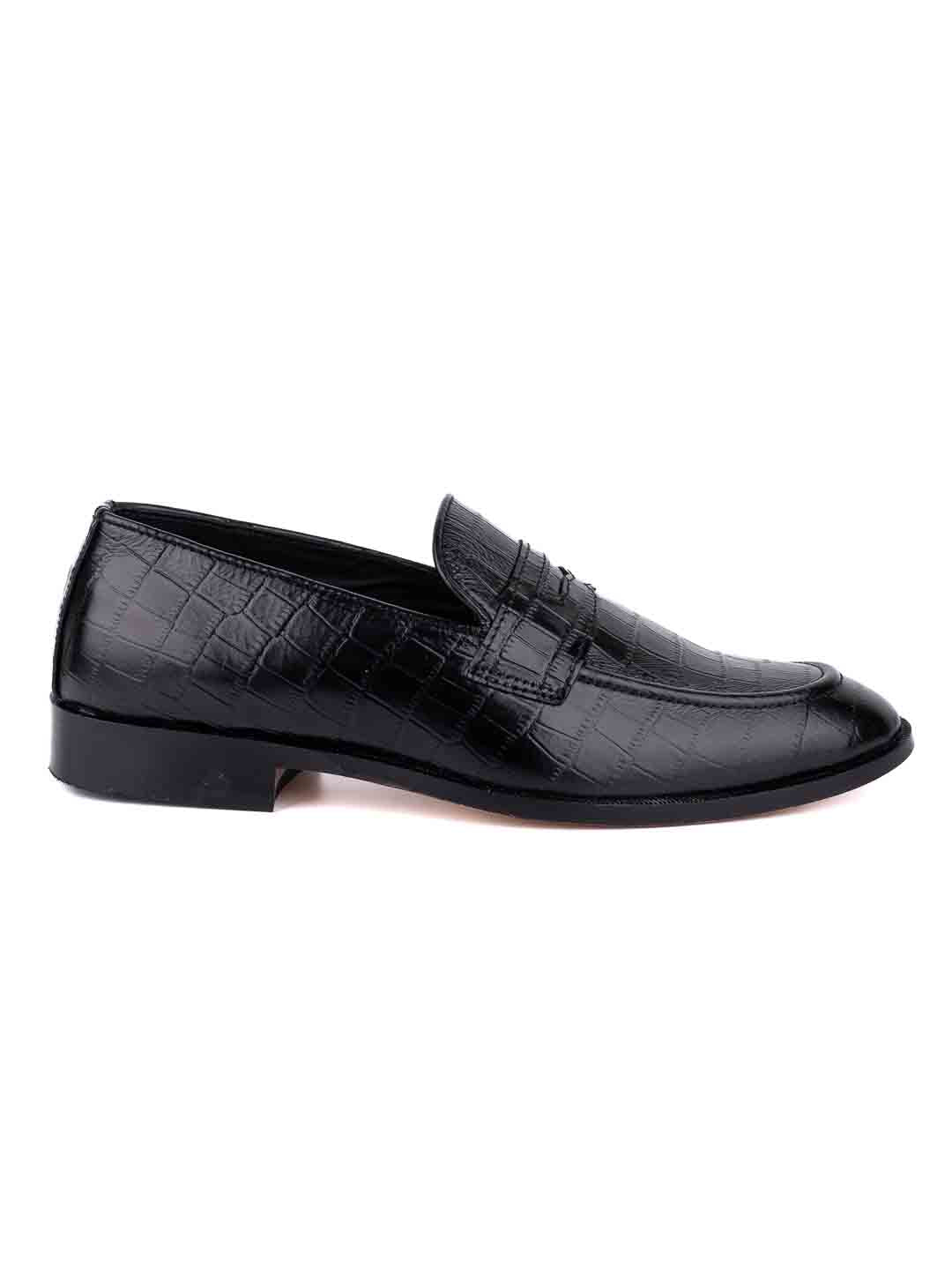  Footwear, Men Footwear, Black Formal Loafers