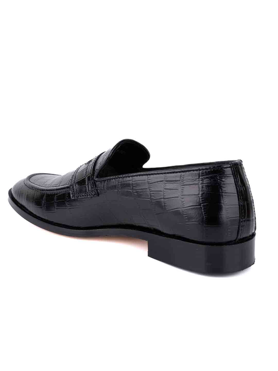  Footwear, Men Footwear, Black Formal Loafers